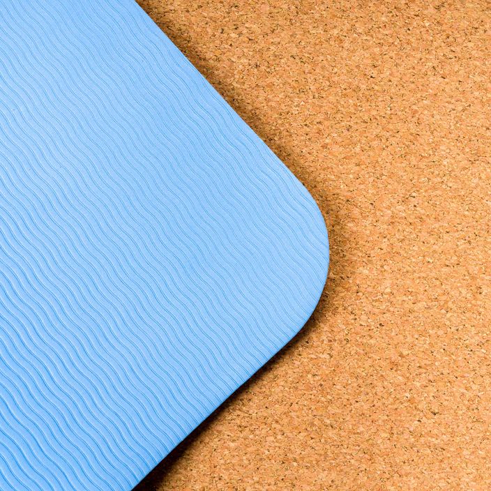 TREXO Yoga-Matte TPE-Kork 6 mm blau YM-C01N 4