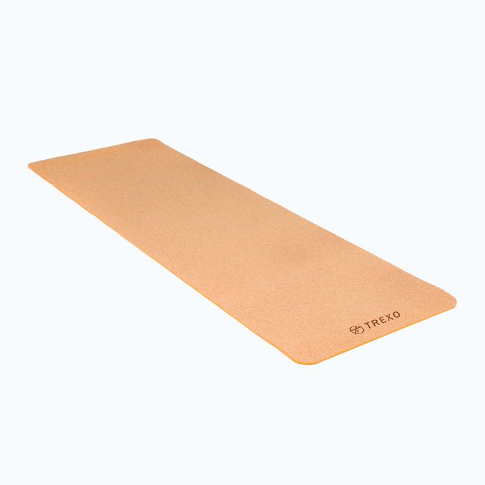 TREXO Yoga-Matte TPE-Kork 6 mm orange YM-C01P