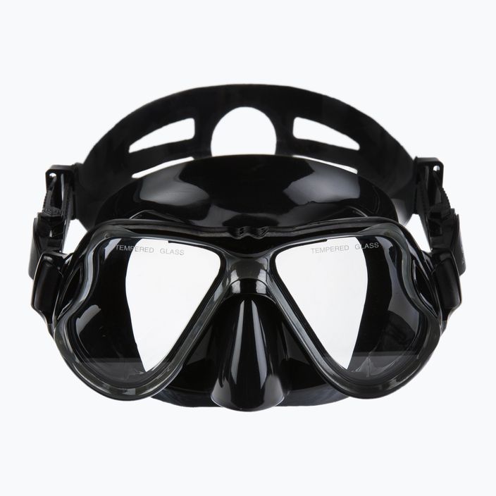 AQUASTIC Schnorchelset Maske + Schnorchel schwarz MSA-01C 3