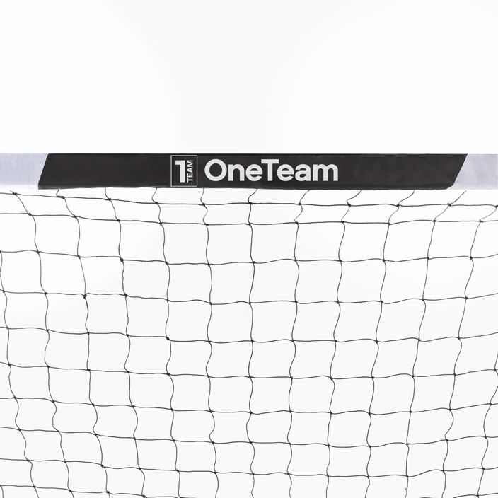 OneTeam One Fußballtor 300 x 200 cm aus verzinktem Stahl weiß/schwarz 5