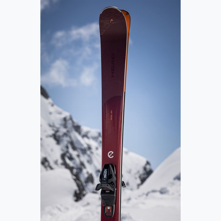 Damen Ski Alpin HEAD e-total Joy SW SLR Joy Pro + Protektor SLR 11 GW dunkelrot/orange 4