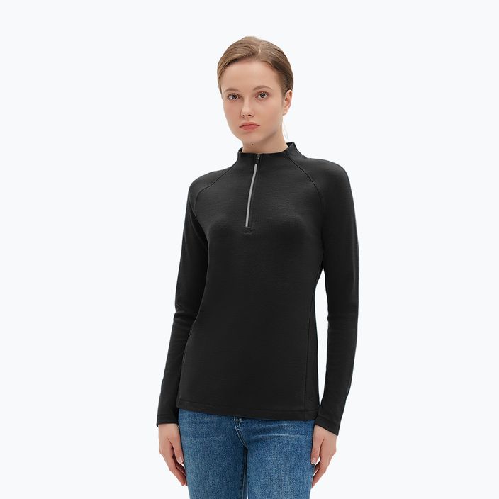 Damen Thermo-Sweatshirt WOOLCANO Merino TOP0545 schwarz 4