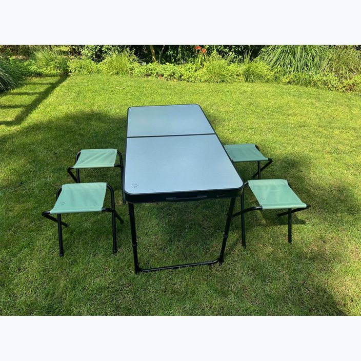 KADVA CAMPtable Touristen Tisch + Stühle Set grau 17