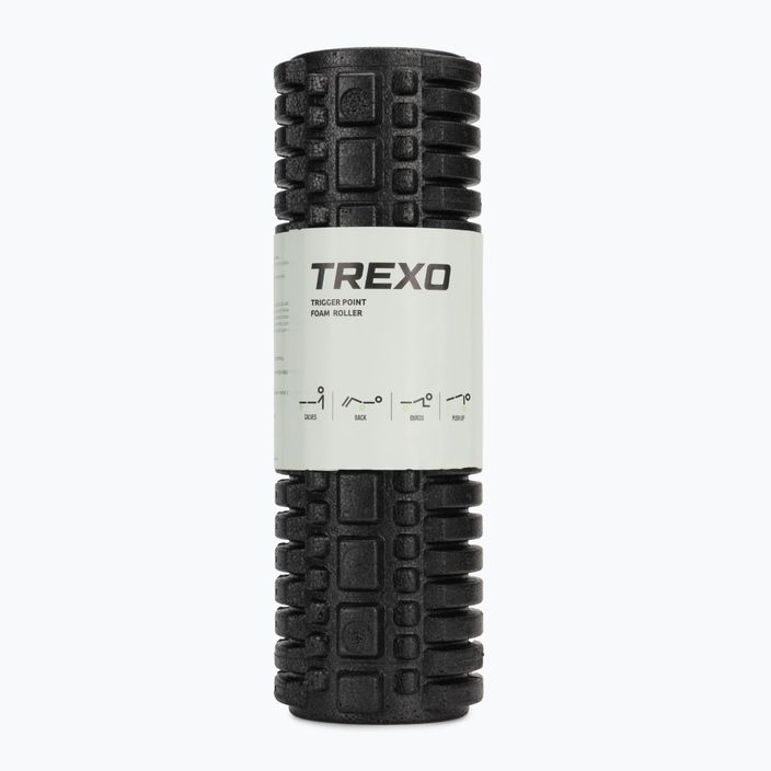 TREXO Professional Trigger Points Massageroller 45 cm schwarz 5