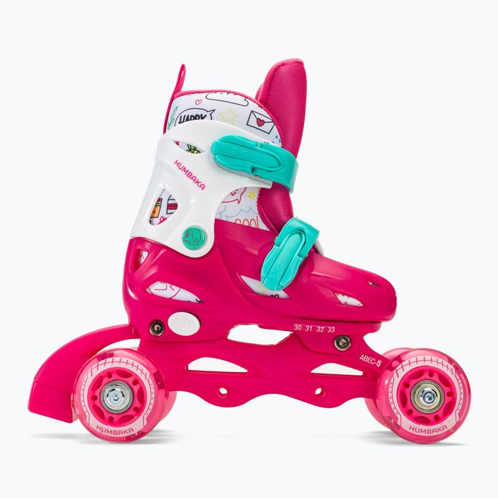 HUMBAKA Starjet LED Kinder Rollschuhe 3in1 rosa 7