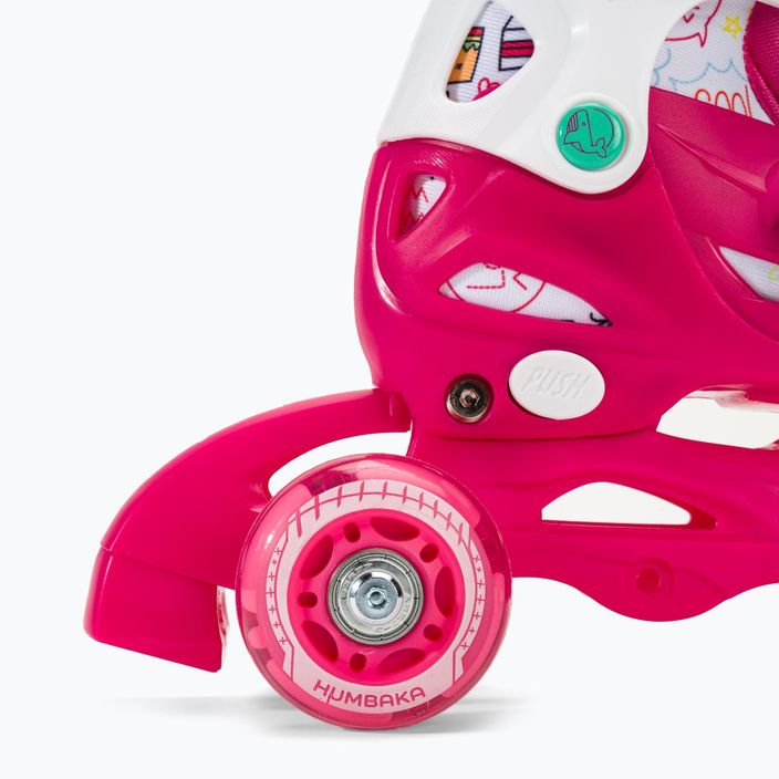 HUMBAKA Starjet LED Kinder Rollschuhe 3in1 rosa 13