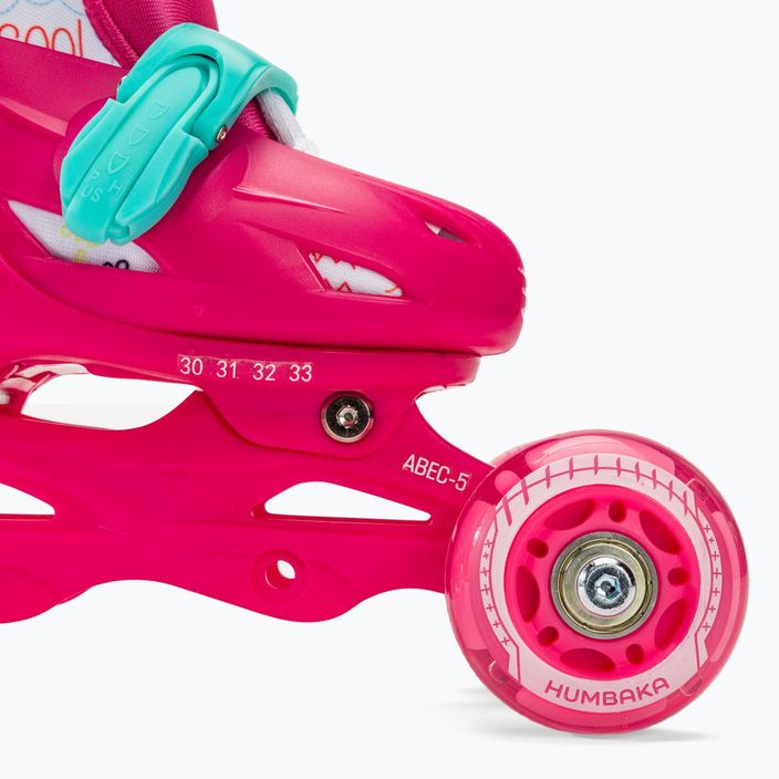 HUMBAKA Starjet LED Kinder Rollschuhe 3in1 rosa 14