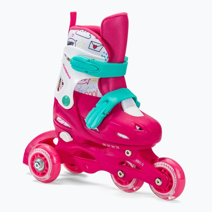 HUMBAKA Starjet LED Kinder Rollschuhe 3in1 rosa 3