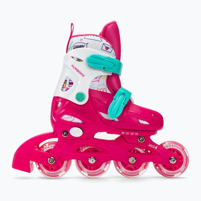 HUMBAKA Starjet LED Kinder Rollschuhe 3in1 rosa 18