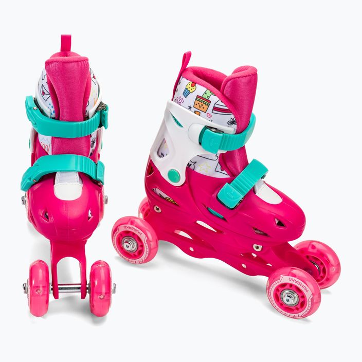 HUMBAKA Starjet LED Kinder Rollschuhe 3in1 rosa 24