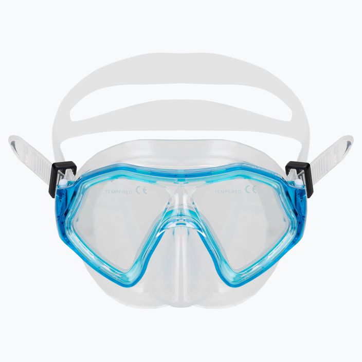 AQUASTIC Shelly Kinderschnorchelset Maske + Schnorchel hellblau 3