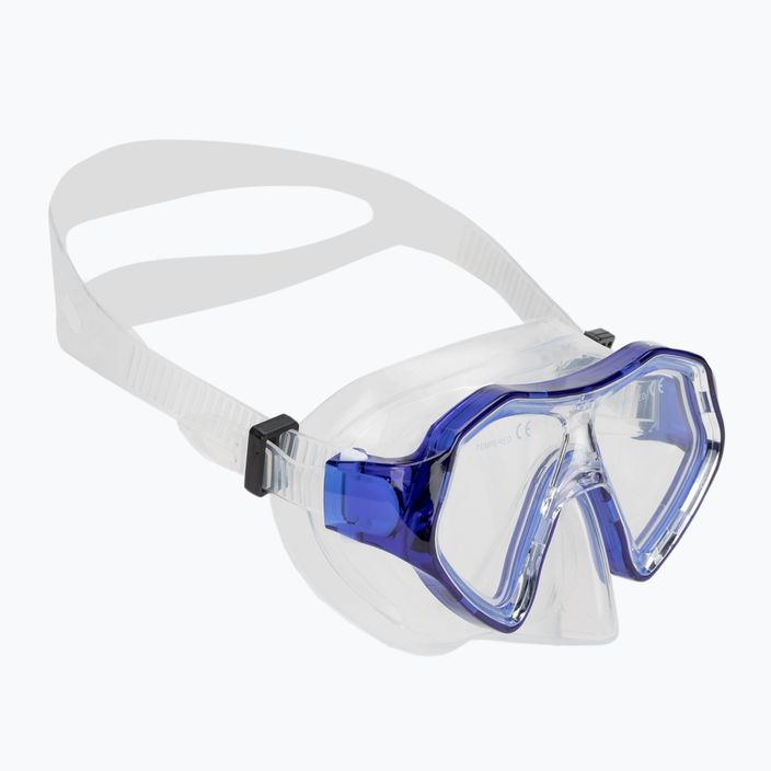 AQUASTIC Shelly Kinderschnorchelset Maske + Schnorchel + Flossen blau 2