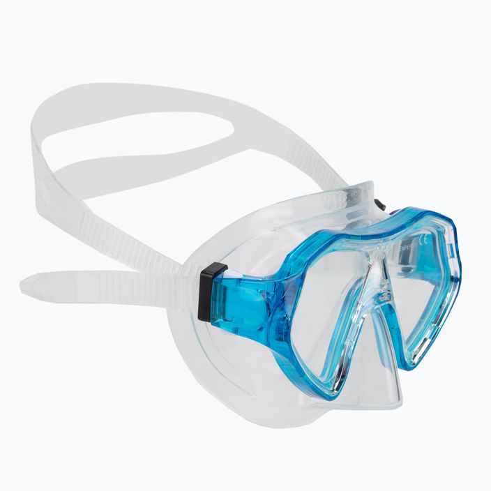 AQUASTIC Shelly Kinderschnorchelset Maske + Schnorchel + Flossen blau 2