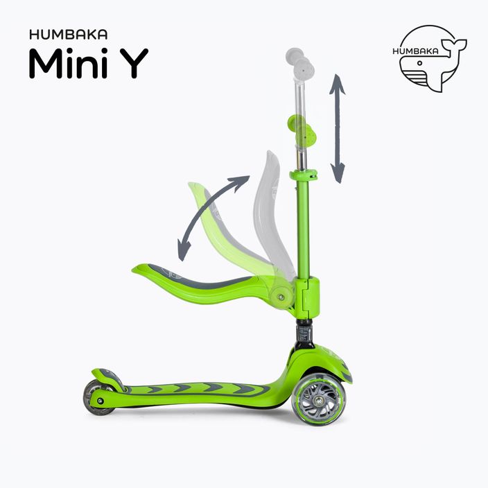 Kinder-Dreirad-Roller HUMBAKA Mini Y grün HBK-S6Y 3