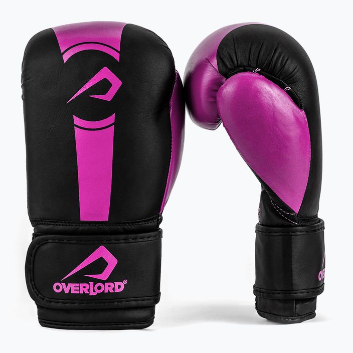 Overlord Boxer Kinder Boxhandschuhe schwarz und rosa 100003-PK 7