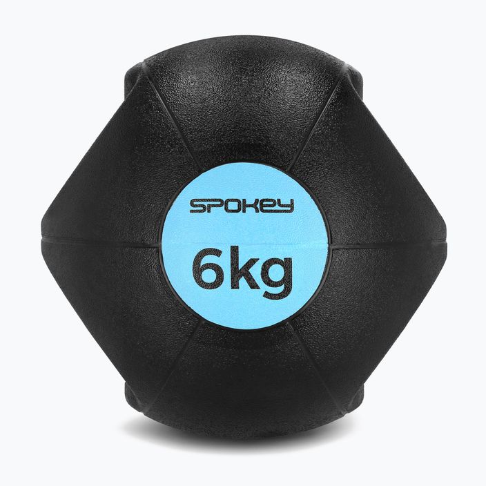 Medizinball 6 kg Spokey Gripi schwarz und blau 929865 2