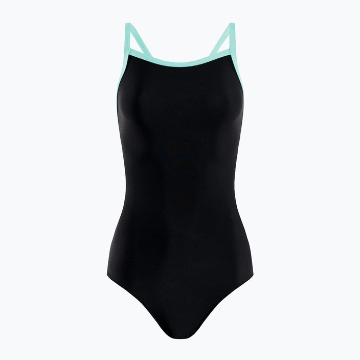 CLap Damen Badeanzug einteilig schwarz und blau CLAP101