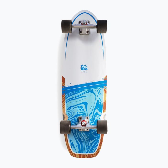 Surfskate Cutback Splash 34" weiß-blaues Skateboard CUT-SUR-SPL 7