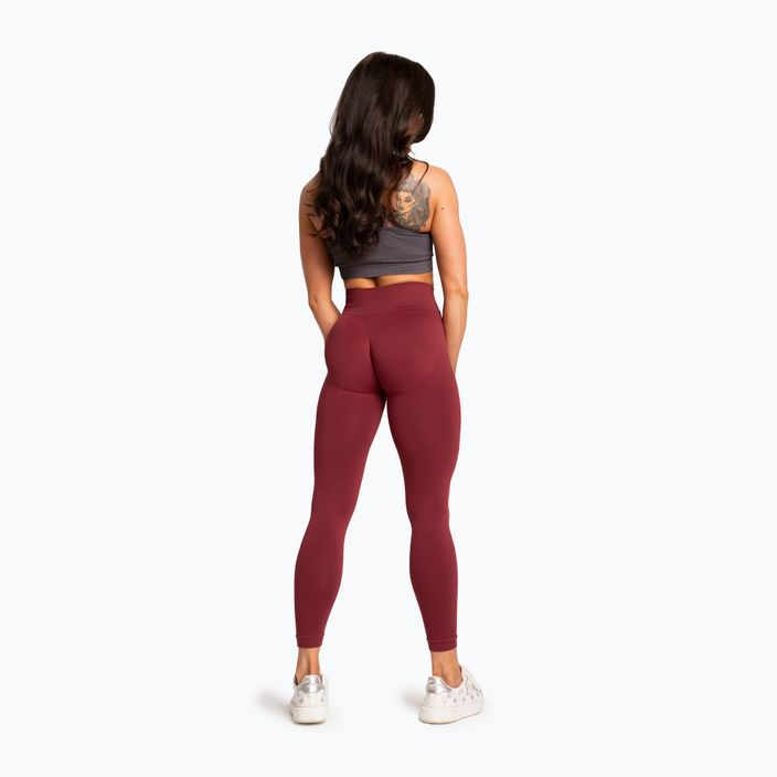 Damen-Leggings Gym Glamour Basic Scrunch burgundy 3