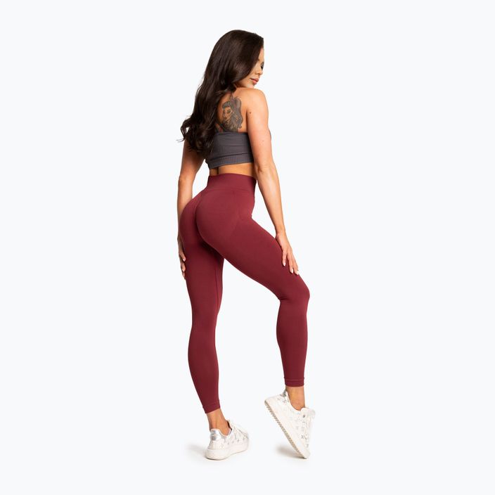 Damen-Leggings Gym Glamour Basic Scrunch burgundy 5