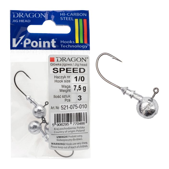 Dragon V-Point Speed Jig-Kopf 7.5g 3St. schwarz PDF-521-075-010 2