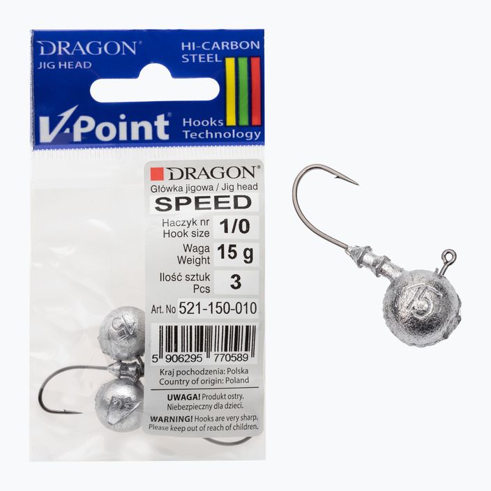 Dragon V-Point Speed 15g 3er Jigkopf schwarz PDF-521-150-010