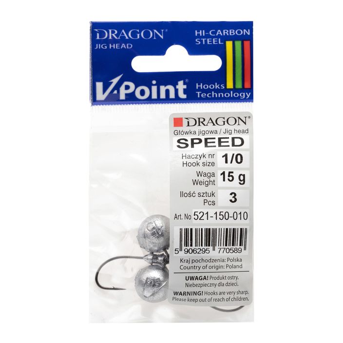 Dragon V-Point Speed 15g 3er Jigkopf schwarz PDF-521-150-010 2