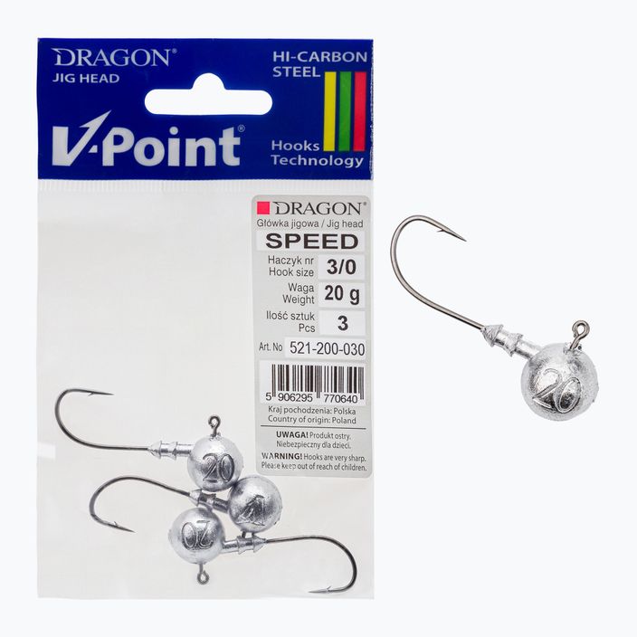 Dragon V-Point Speed 20g 3er Jigkopf schwarz PDF-521-200-030