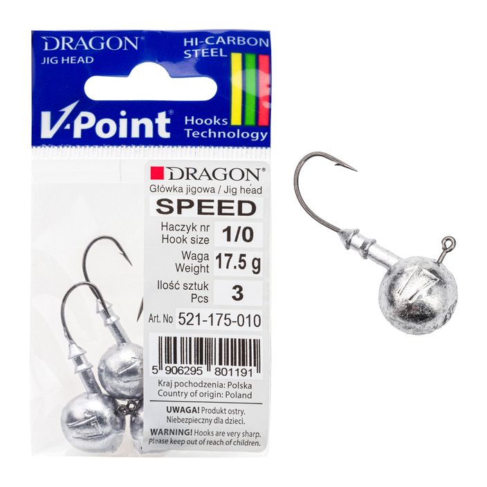 Dragon V-Point Speed Jig-Kopf 17.5g 3St. schwarz PDF-521-175-010 2