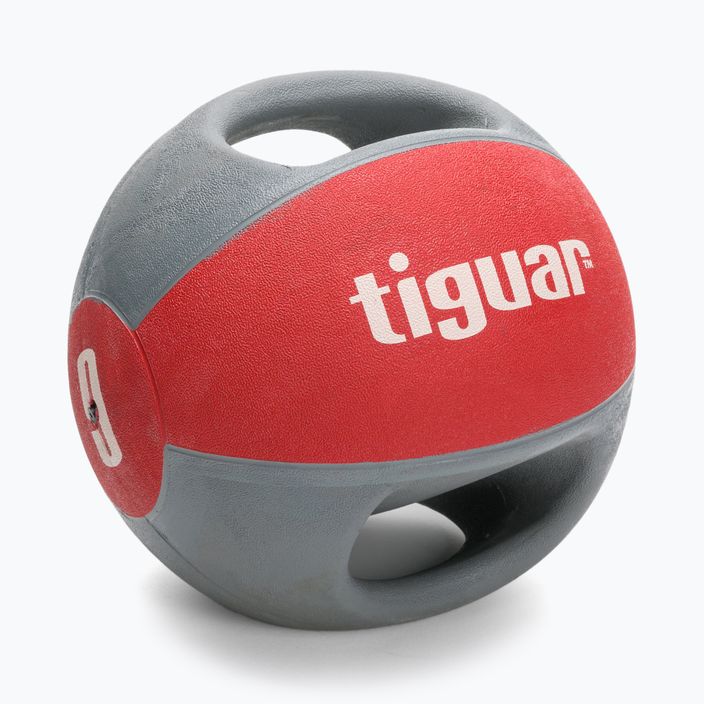 Medizinball mit Griffen tiguar rosa-grau TI-PLU009