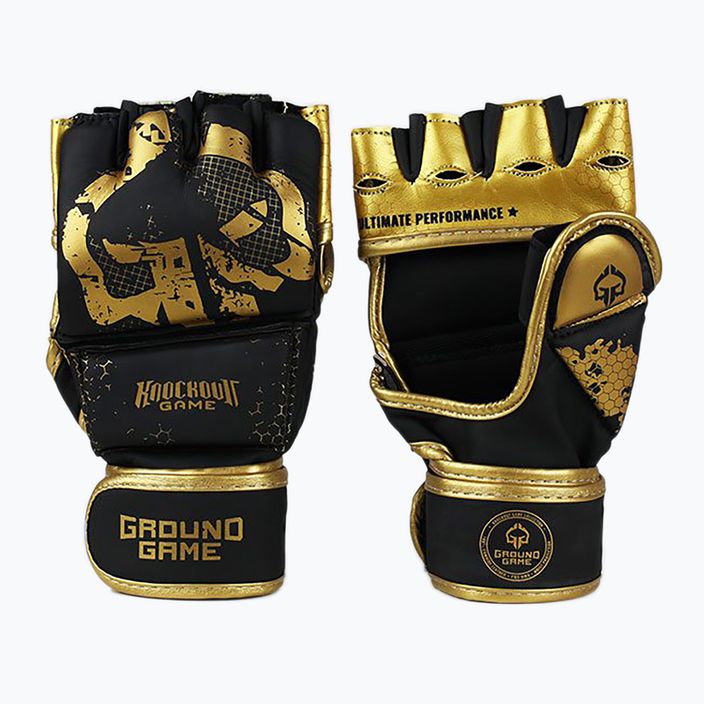 GroundGame MMA Cage Gold Sparring Handschuhe schwarz MMAGLOCGOLDSM 6
