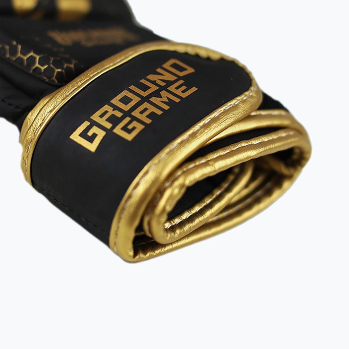 GroundGame MMA Cage Gold Sparring Handschuhe schwarz MMAGLOCGOLDSM 10