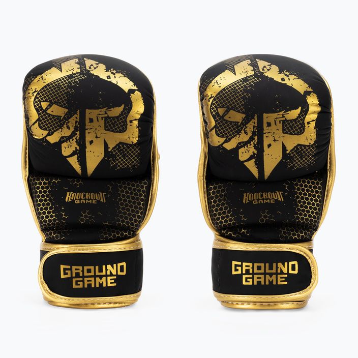 GroundGame MMA Cage Gold Sparring Handschuhe schwarz MMAGLOCGOLDSM