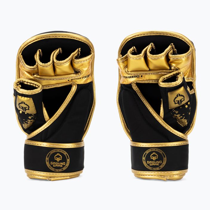 GroundGame MMA Cage Gold Sparring Handschuhe schwarz MMAGLOCGOLDSM 2