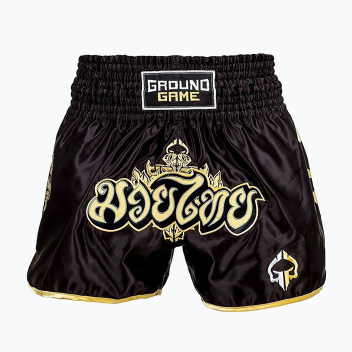 Ground Game Muay Thai Herren Boxershorts 'Gold' schwarz 21MTSHGOLDS