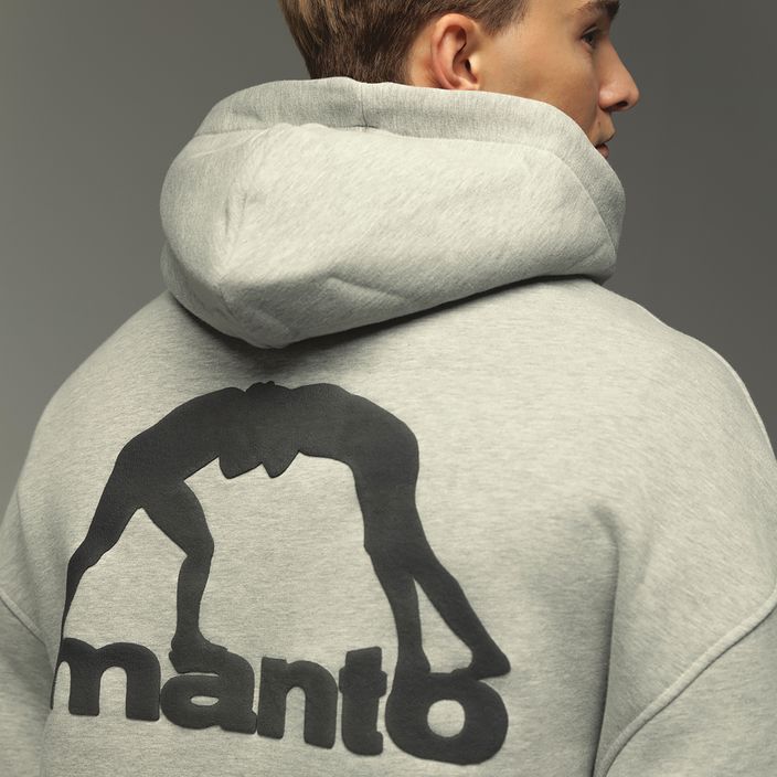 MANTO Herren Label Oversize Sweatshirt in Melange 6