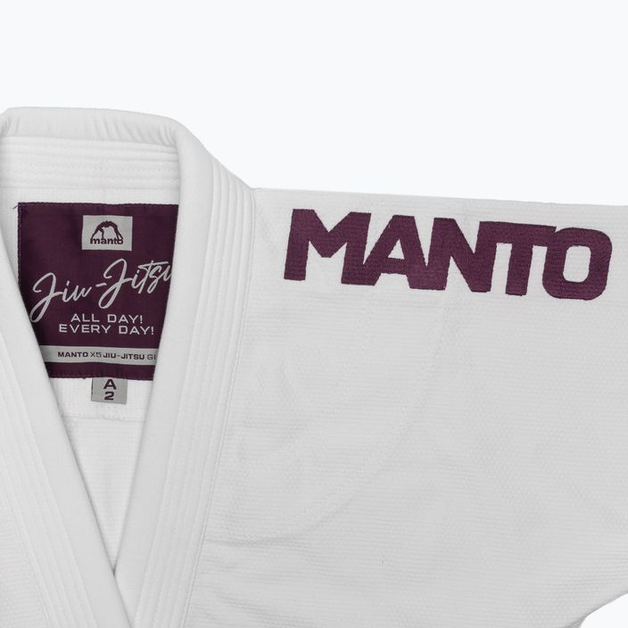 GI für brasilianisches Jiu-Jitsu MANTO X5 weiß 11