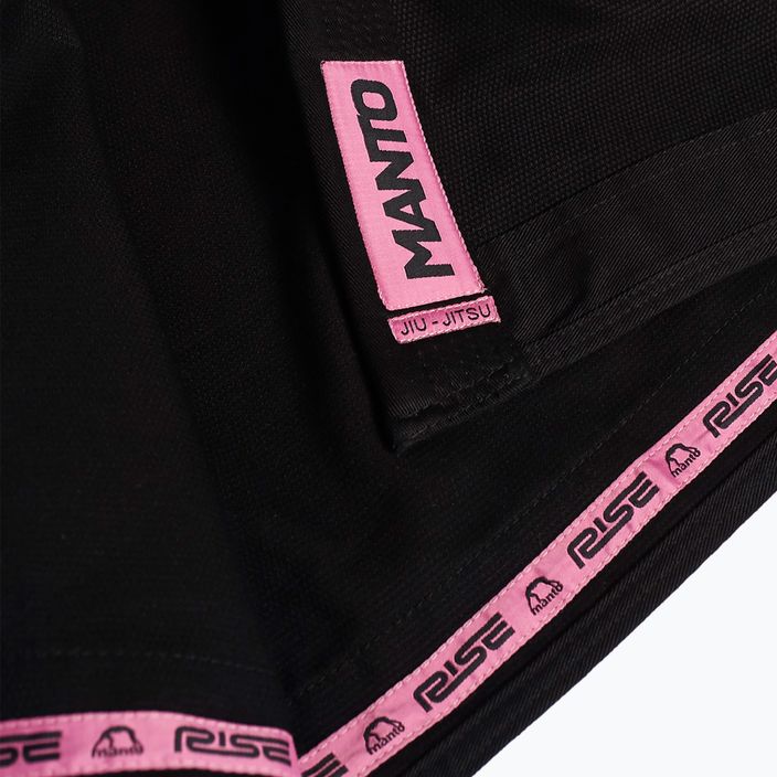 GI für brasilianisches Jiu-Jitsu MANTO Rise 2.0 schwarz/rosa 7