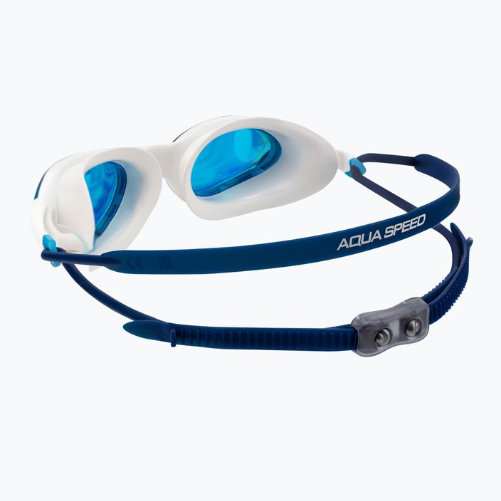 Schwimmbrille AQUA-SPEED Vortex Mirror weiß-blau 8882 5