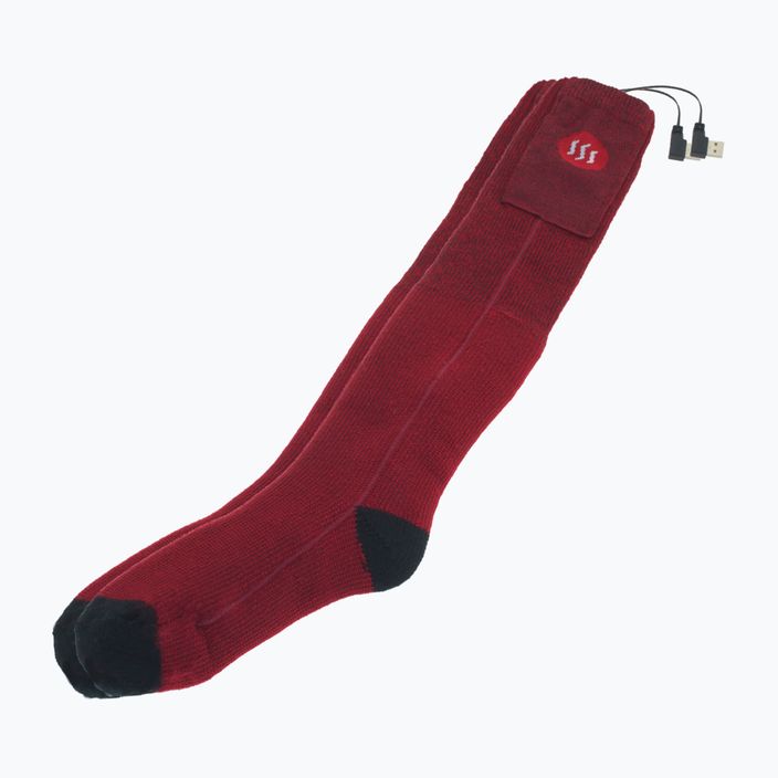 Glovii GQ3 beheizte Socken mit Fernbedienung rot 2