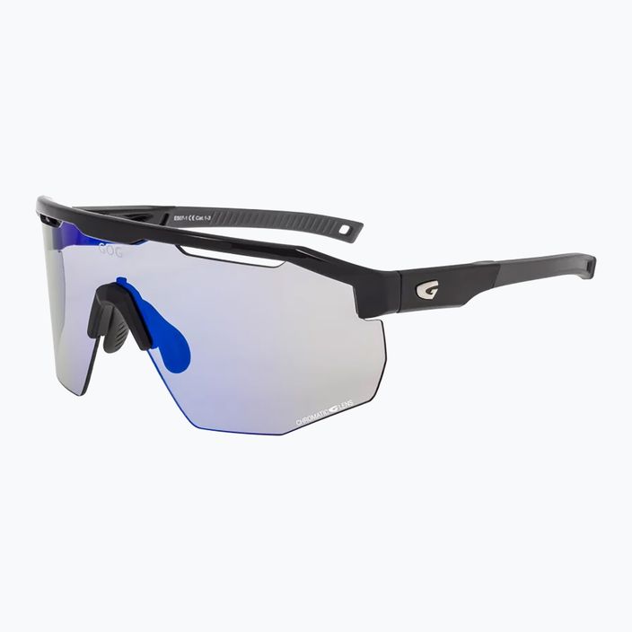 GOG Fahrradbrille Argo schwarz/grau/polychromatisch blau E507-1 5