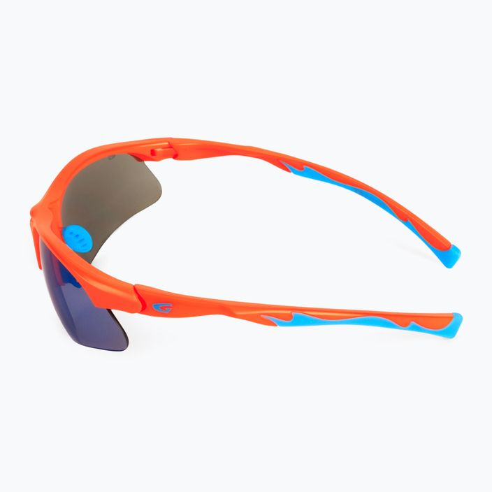 GOG Balami matt neon orange / blau / blau verspiegelt Kinderradbrille E993-3 4