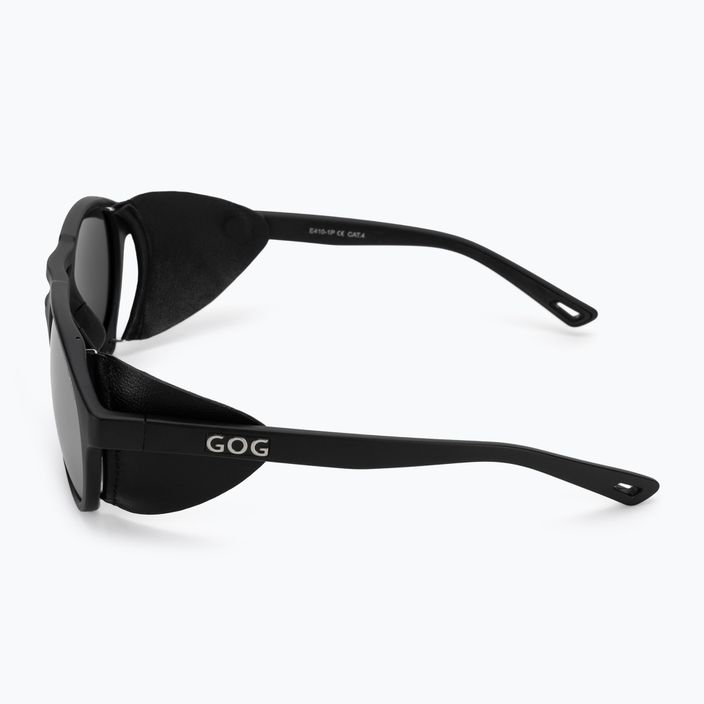 GOG Nanga mattschwarz / silber verspiegelte Sonnenbrille E410-1P 4