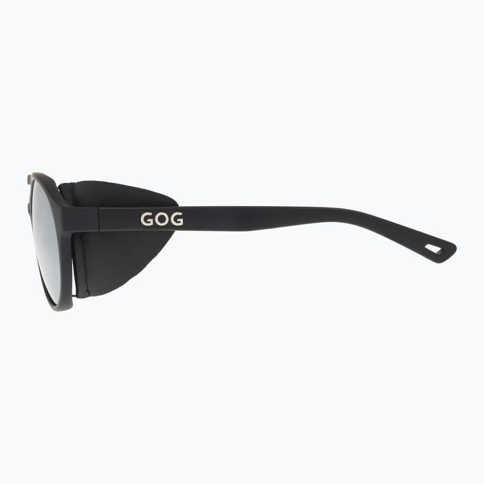 GOG Nanga mattschwarz / silber verspiegelte Sonnenbrille E410-1P 8