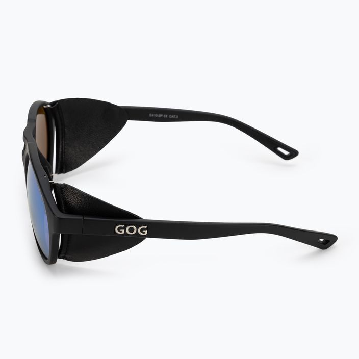 GOG Nanga mattschwarze / mehrfarbige weiß-blaue Sonnenbrille E410-2P 4