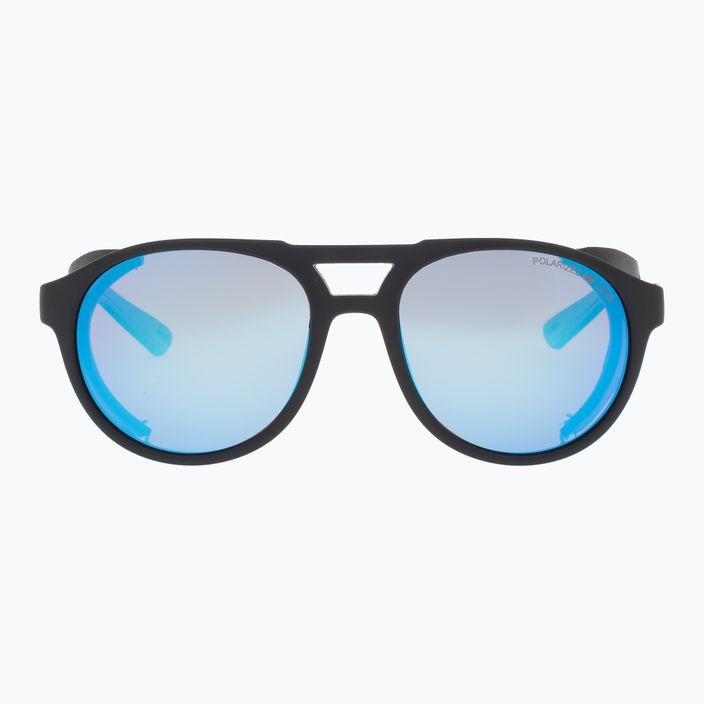 GOG Nanga mattschwarze / mehrfarbige weiß-blaue Sonnenbrille E410-2P 7