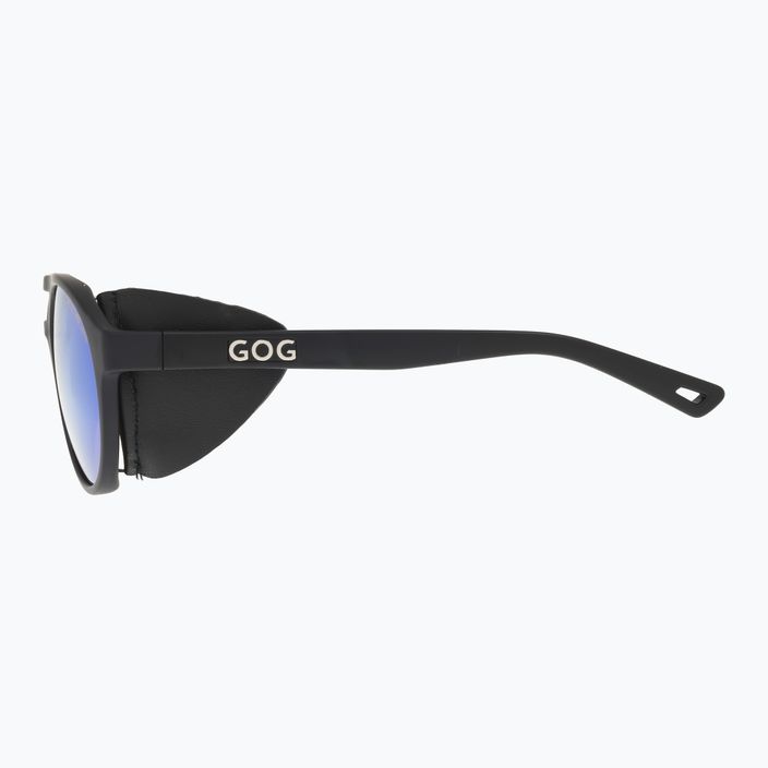 GOG Nanga mattschwarze / mehrfarbige weiß-blaue Sonnenbrille E410-2P 8