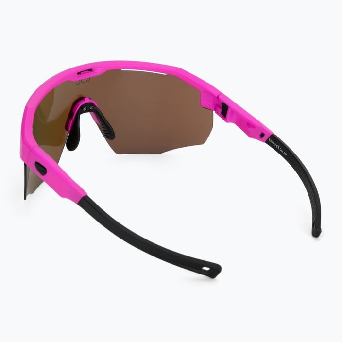 GOG Fahrradbrille Argo matt neon pink/schwarz/weiß-blau E506-2 3