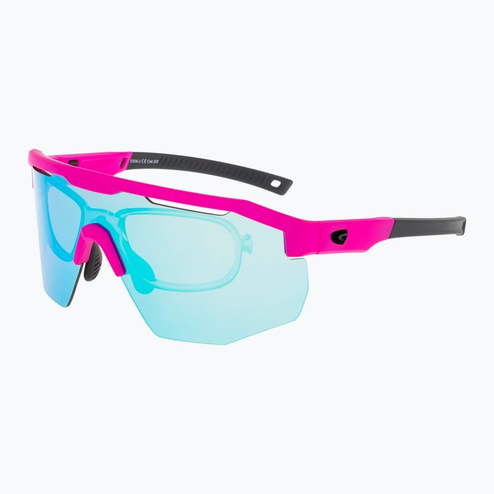 GOG Fahrradbrille Argo matt neon pink/schwarz/weiß-blau E506-2 8