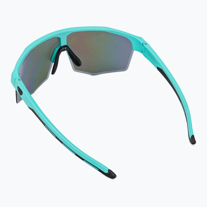 GOG Athena matt türkis / schwarz / mehrfarbig weiß-blau Fahrradbrille E508-2 2